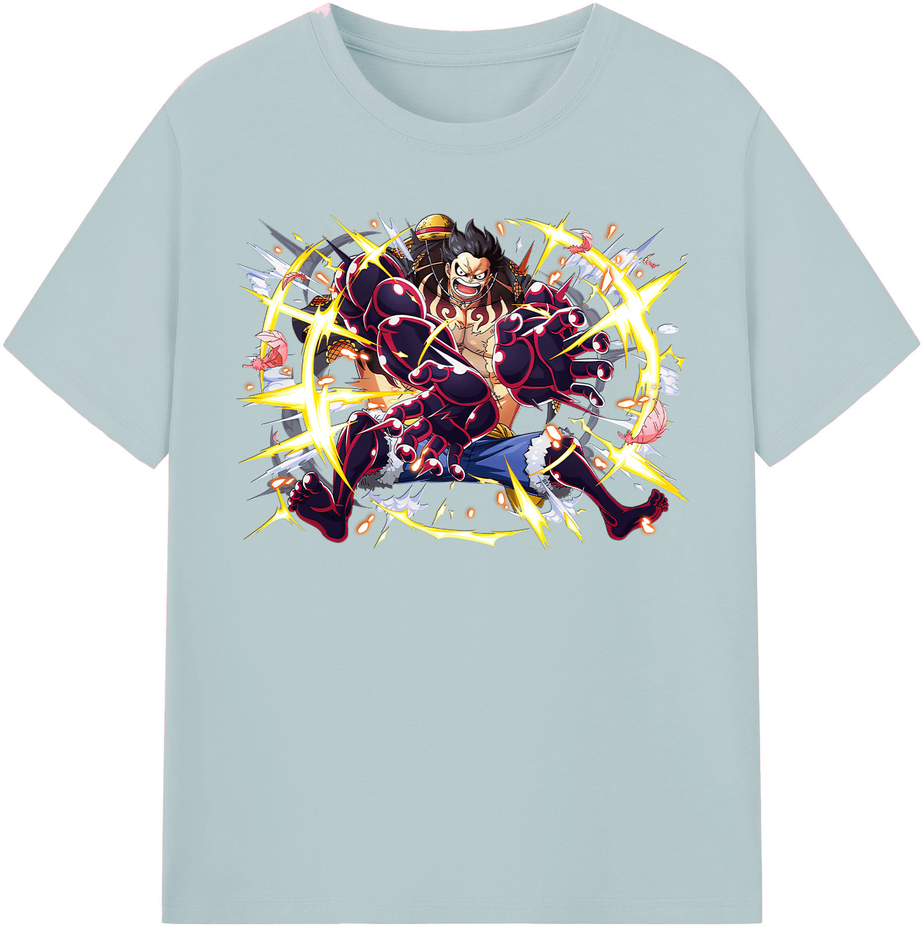 ワンピース モンキー・D・ルフィ ONE PIECE Monkey D. Luffy 綿100％半袖Tシャツ（フロントプリント）